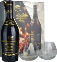 KWV 10 Year Old Brandy 70cl with 2 Brandy Glasses Gift Pack