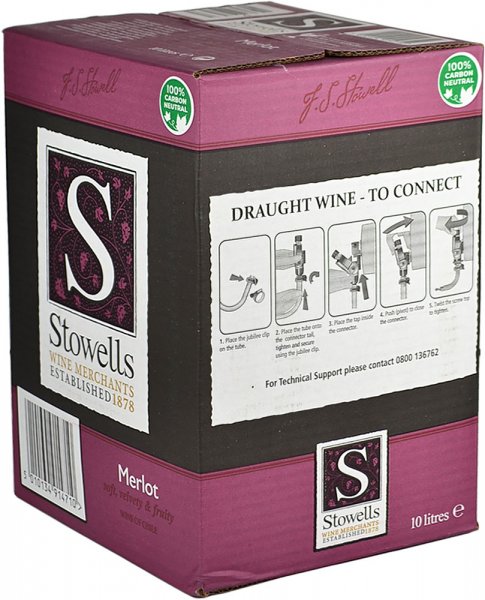 Stowells Merlot, Chile 10 litre
