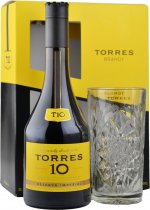 Torres 10 Reserva Imperial Brandy 70cl with Glass Gift Pack